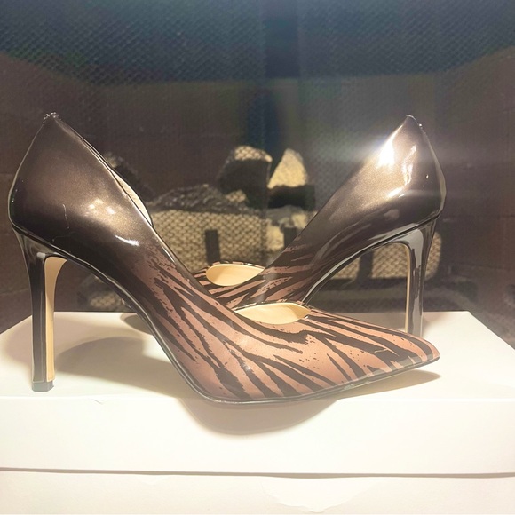 Gianni Bini Devann Brown and gold Ombray D’orsay heels - Picture 1 of 10